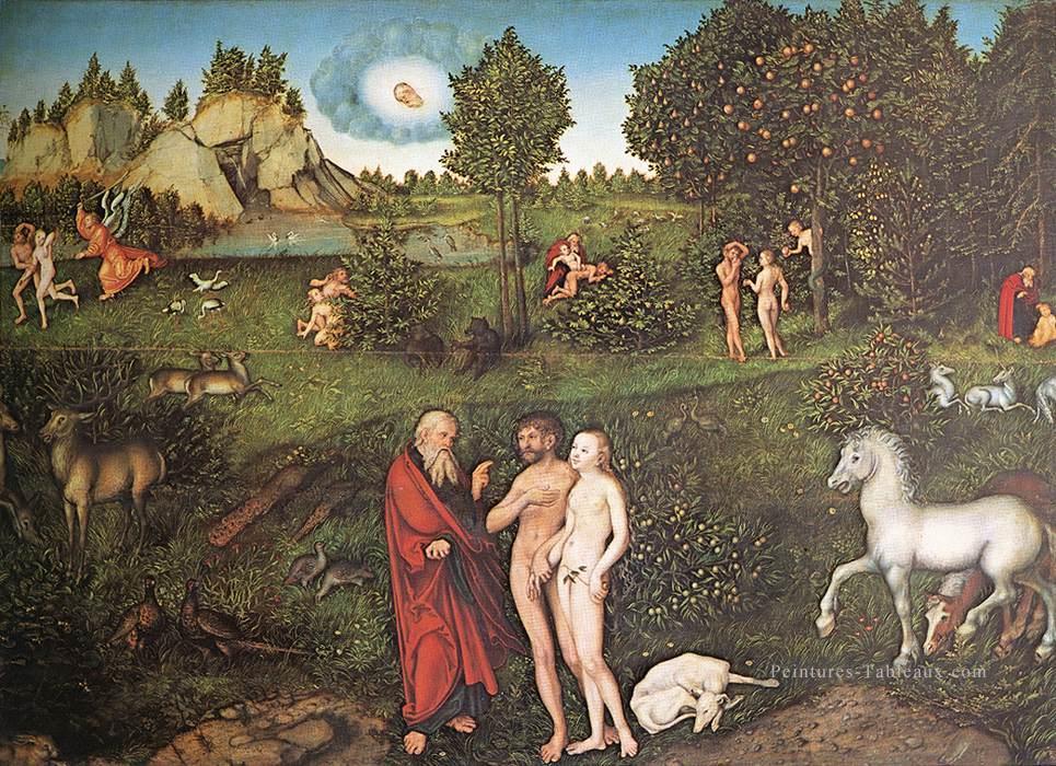 Le paradis Lucas Cranach l’Ancien Peintures à l'huile